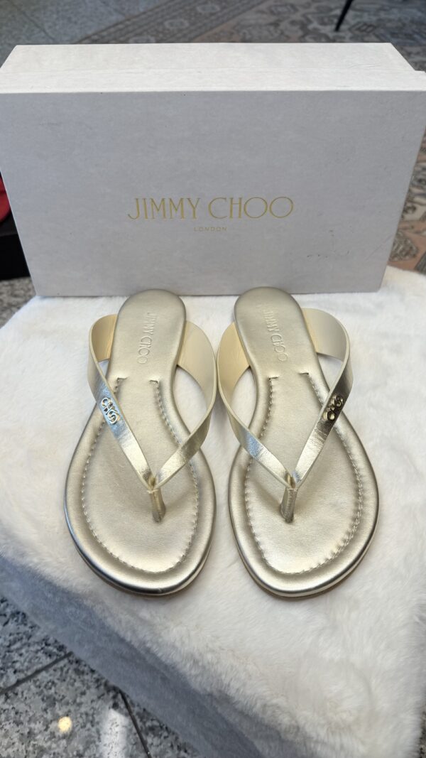 Jimmy Choo zlaté šľapky - Image 2