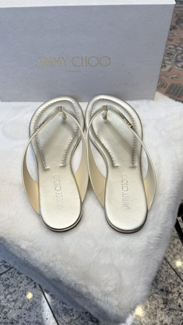 Jimmy Choo zlaté šľapky - Image 4