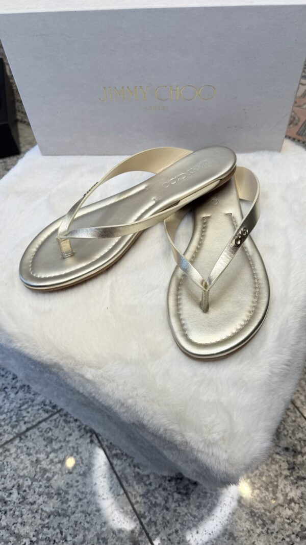 Jimmy Choo zlaté šľapky