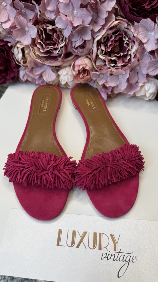 Aquazzura fuksiové šlapky - Image 2
