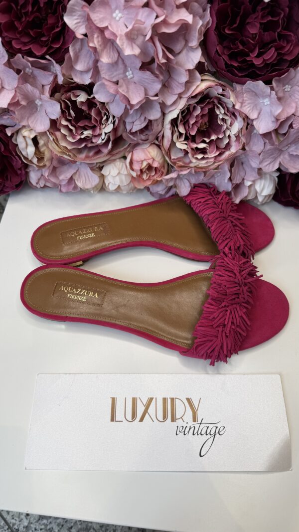 Aquazzura fuksiové šlapky - Image 3
