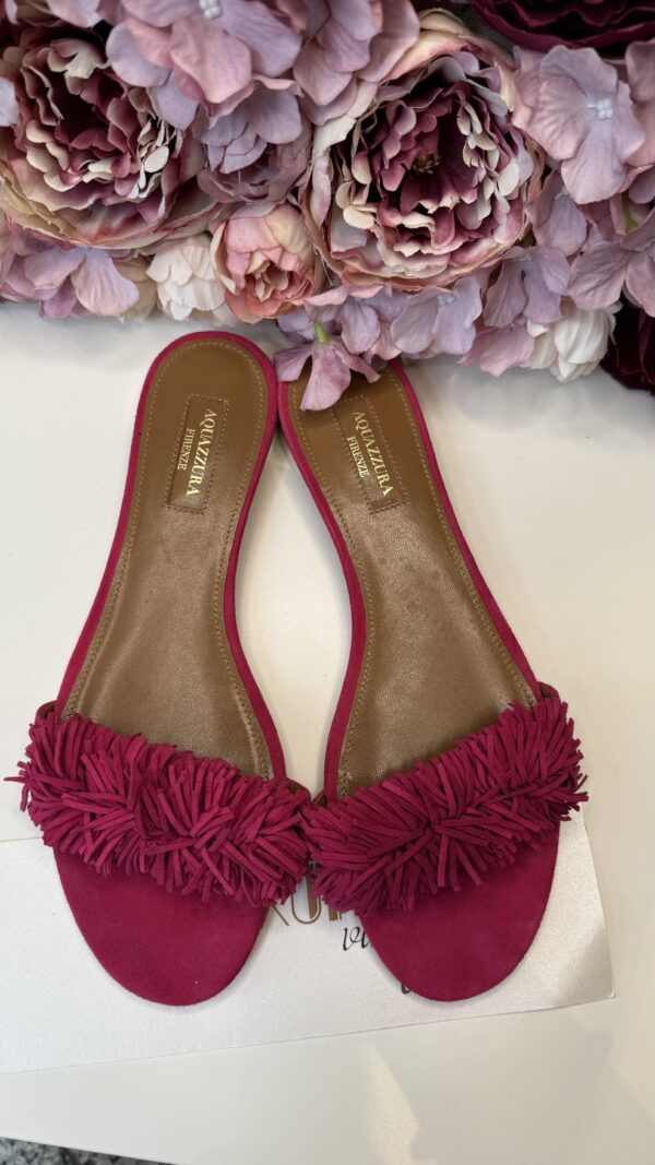 Aquazzura fuksiové šlapky